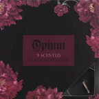 Pack of 9 Opium Scented Black Tealights