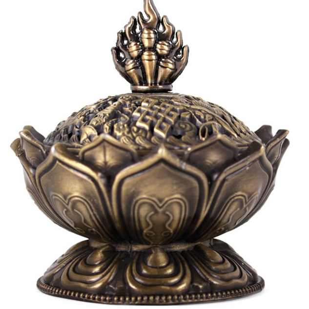 Metal Lotus Incense Cone Holder