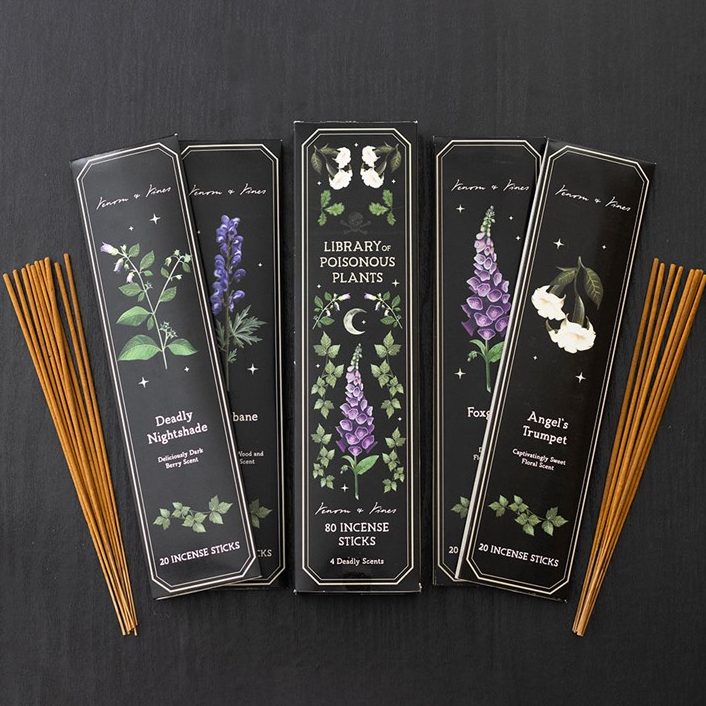 Set of 4 Poisonous Plants Incense Stick Packs