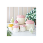 Pink Mushroom Salt and Pepper Shakers