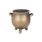 Herbal Magic Bronze Effect Terracotta Cauldron Plant Pot