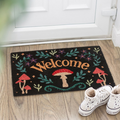 Black Mushroom Welcome Doormat