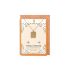 The Wheel of Fortune Vintage Tarot Necklace on Greeting Card