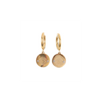 Gold Toned All Seeing Eye Earrings
