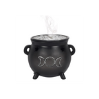 Triple Moon Cauldron Incense Cone Holder