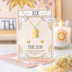 The Sun Vintage Tarot Necklace on Greeting Card