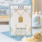 The Moon Vintage Tarot Necklace on Greeting Card