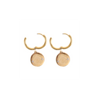 Gold Toned All Seeing Eye Earrings