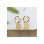 Gold Toned All Seeing Eye Earrings