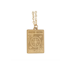 The Wheel of Fortune Vintage Tarot Necklace on Greeting Card