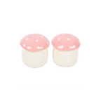Pink Mushroom Salt and Pepper Shakers